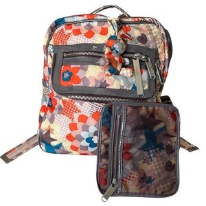 Stella McCartney x LeSportsac Women’s Multicolor Floral Backpack Rabbit Charm